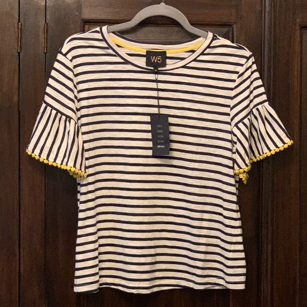 W5 Black and White Striped Shirt